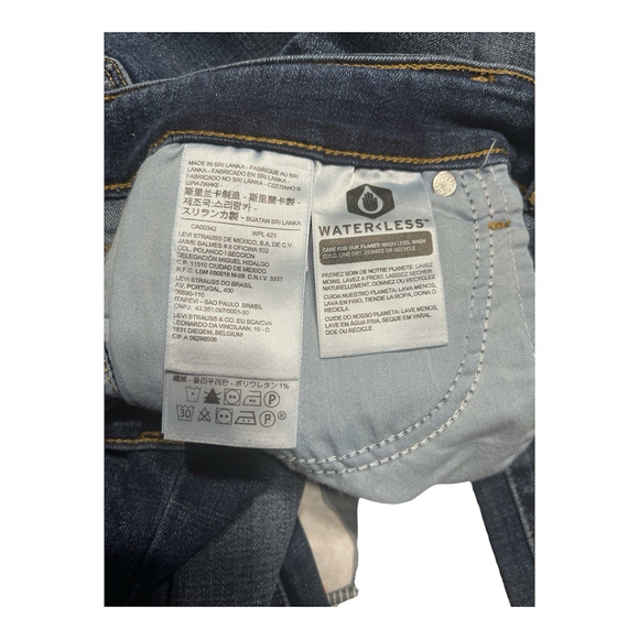 Levi's 711 Skinny Denim Blue Jeans Womens Size 31 - Picture 7 of 14